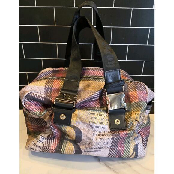 Gwen Stefani L.A.M.B. LeSportsac Tote Shoulder Bag Purse Tattoo Donegal Plaid - Picture 8 of 16